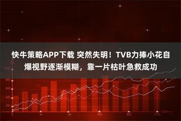 快牛策略APP下载 突然失明！TVB力捧小花自爆视野逐渐模糊，靠一片枯叶急救成功