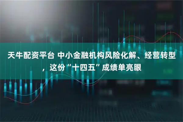 天牛配资平台 中小金融机构风险化解、经营转型，这份“十四五”成绩单亮眼